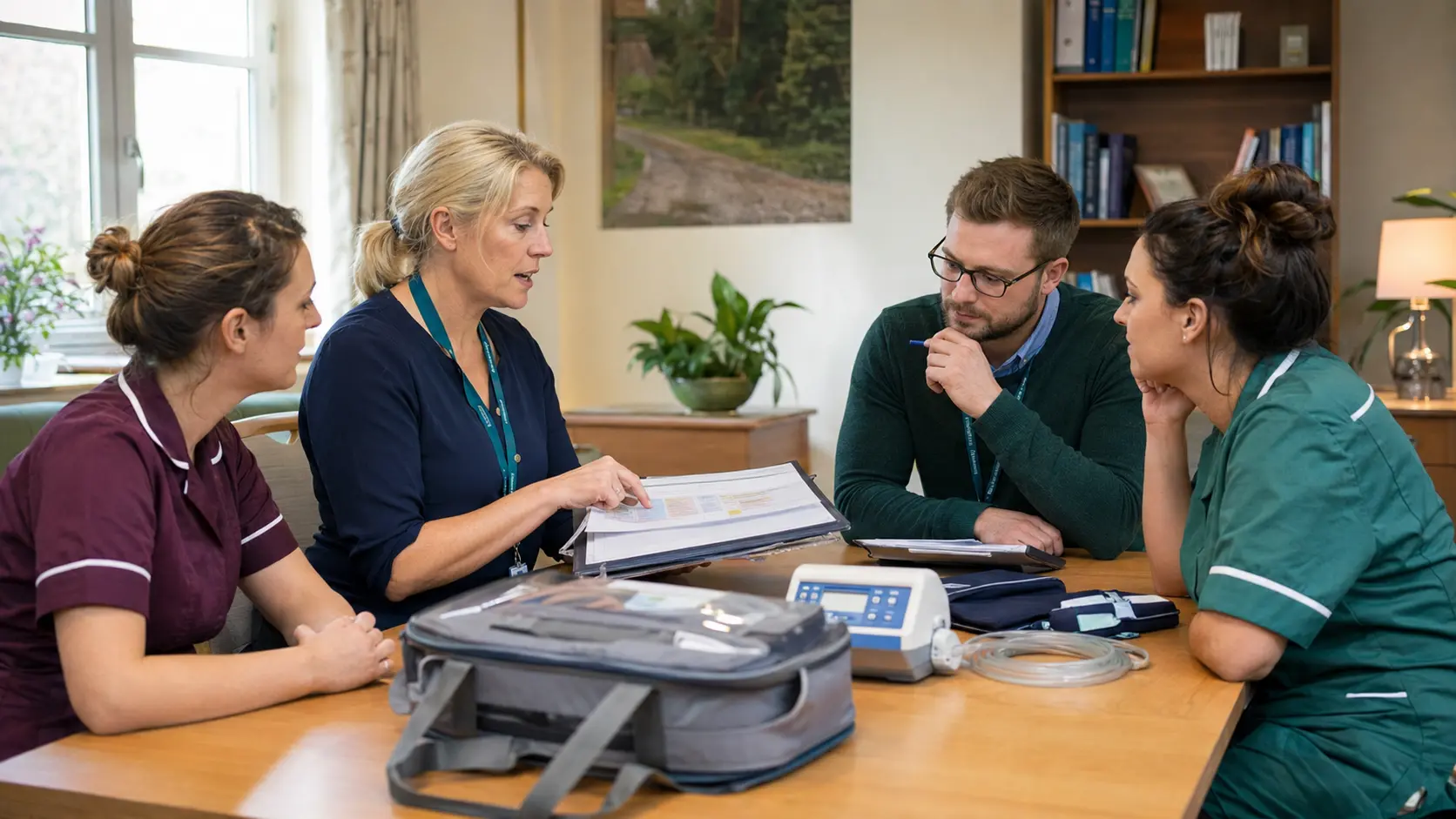 Complex care staff receiving package-specific training and oversight