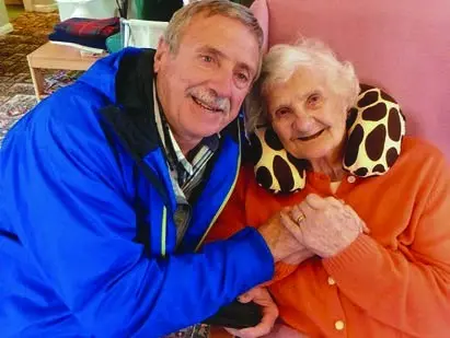 Tony Burke with his mother Margaret Burke